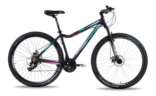 Bicicleta Mtb Dama Topmega Flamingo R29 21v + Linga Y Led