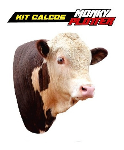 Calcos Sticker Cabeza Caballo Vaca Toro Angus  Hereford