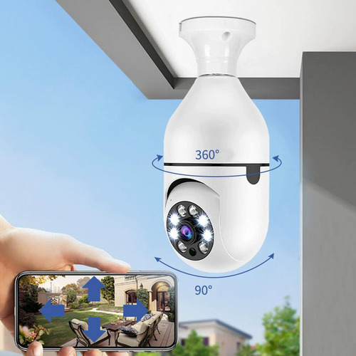 Aa Cámara Ip Inteligente, Lámpara Panorámica, Wifi Y Espía