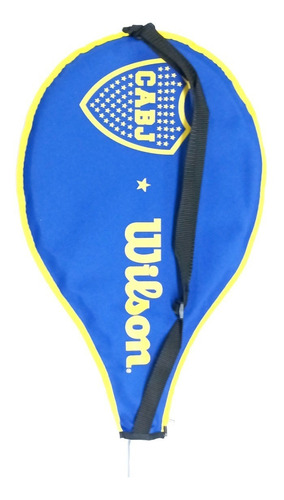 Imagen 3 de 7 de Raqueta Tenis Wilson Boca Jrs 25 Junior Niño Encordada Funda