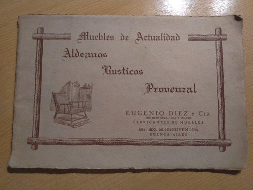Eugenio Diez Catálogo Muebles Antiguos Aldeanos Rústicos Más