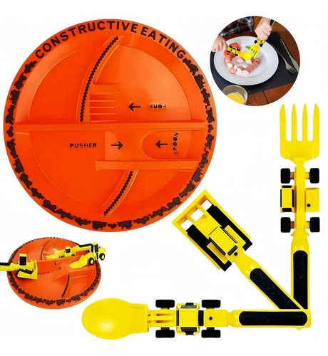 Juego De Vajilla Infantil Creativa De 4 Piezas