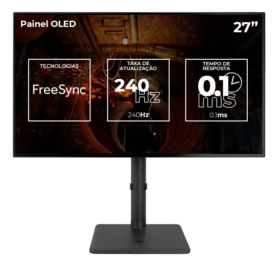 Foto do produto: Monitor Gamer Pichau Cepheus P1 Oled 27 Qhd 0.1ms 240hz, Fs