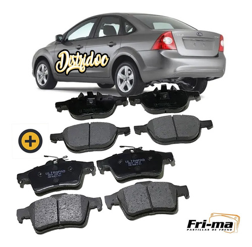 Kit Pastillas De Freno X4 Ruedas Del/tras Ford Focus 2 3