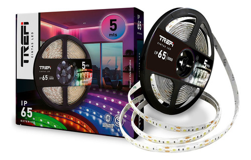 Tiras Luces Led Luz Fria Calida Exterior 5mts Ip65 Trefi Luz Blanco Frío