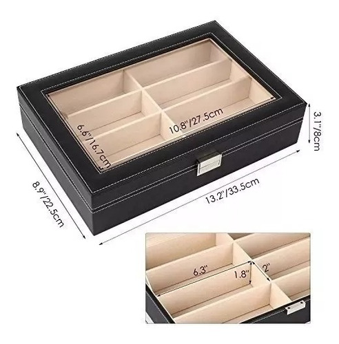 Imagen 2 de 6 de Organizador De Lentes Sol Gafas Para 8 Unidades