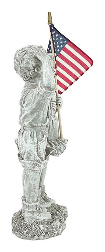Design Toscano - Estatua De Bandera Patriótica Para Niños