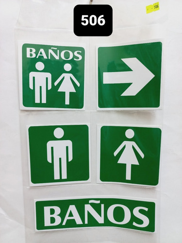 Vinilos Calcos Señalizacion Baño Salida Prohibido Estacionar