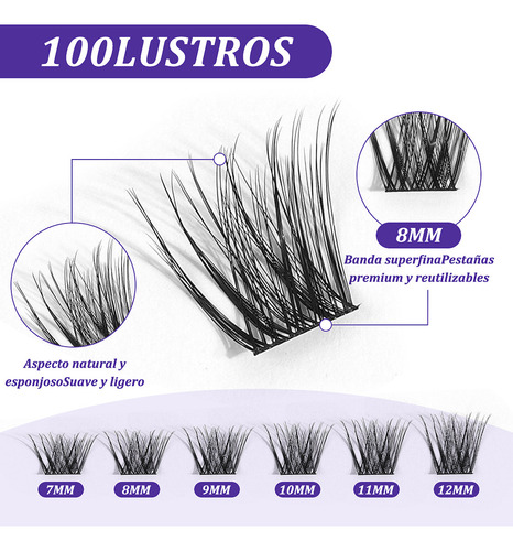 Kit De Extensiones De Pestañas 30d+40d Magefy Lash Curvatura D 8-13mm Mixtas Con Pegamento Y Rizador De Pestañas+cepillo Para Pestañas Individuales Kit Completo Diy Adhesivo Para Pestañas Estilo 4