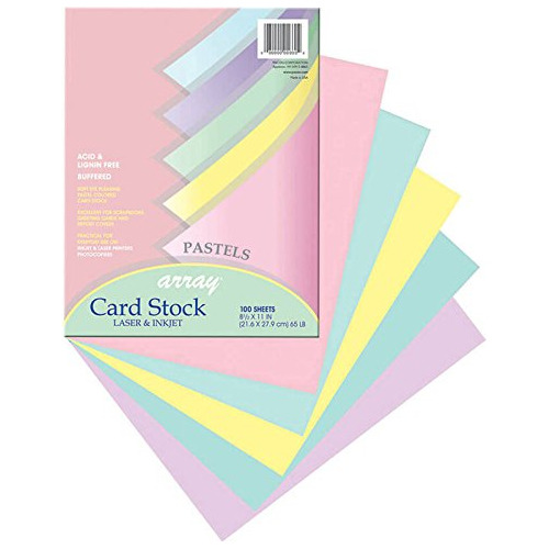  Pastel Stock 5 Assorted Colors 8 1 2 X 11 100 Sheets P...