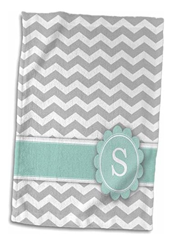 3d Rose Letter S Monogrammed On Grey And White Chevron With 