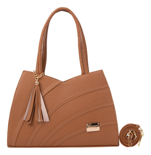 Bolsa Para Mujer Fana Kanya Color Camel Con Asas