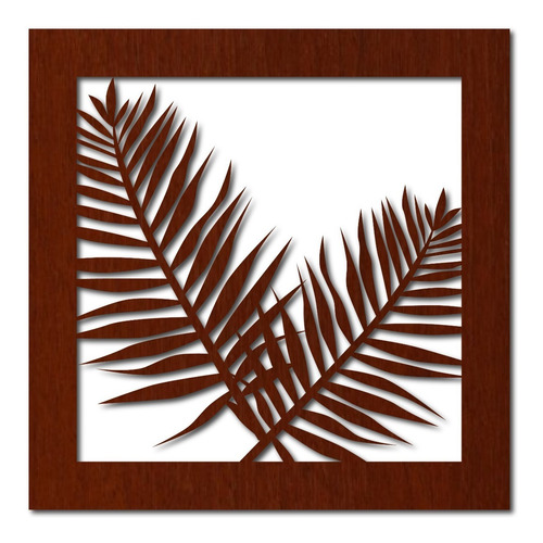 Imagen 7 de 10 de Cuadro De Madera Calado Mdf Hojas Moderno Living Decorativo