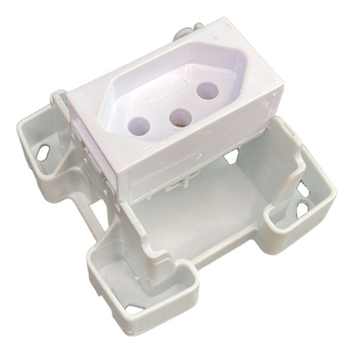 Tomada Sobrepor 20a 250v 2p+t Box Slim Ilumi Fixação Em X