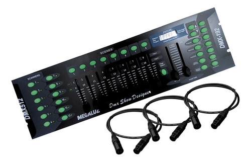 Controlador Dmx 8 Faders 192 Canales Megaluz D08001