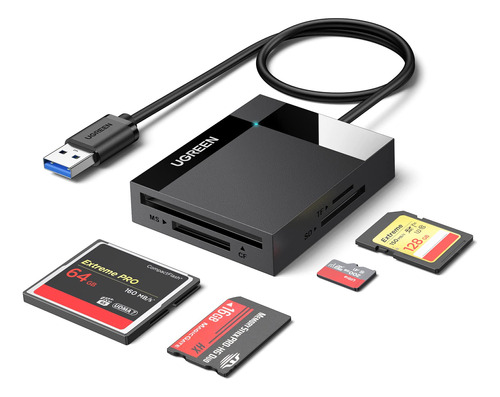 Ugreen 4 En 1 Usb 3.0 Lector De Tarjeta De Memoria Múltiple 