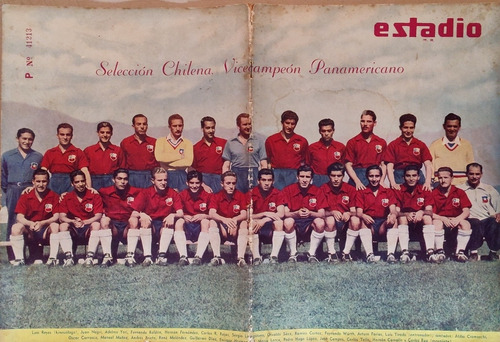 Revista Estadio N° 468 1952  Chile Vice Campeon Pana (aa806