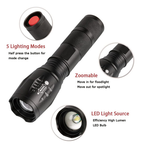 Luz De Emergencia Portátil 5 Modos Resistente Agua , Camping