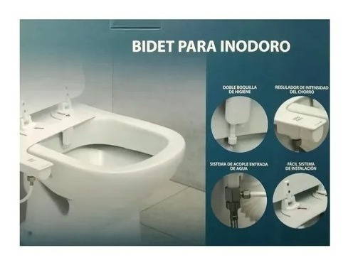 Bidet Para Inodoro Agua Fria 2 Posiciones Marca Ideal 10100