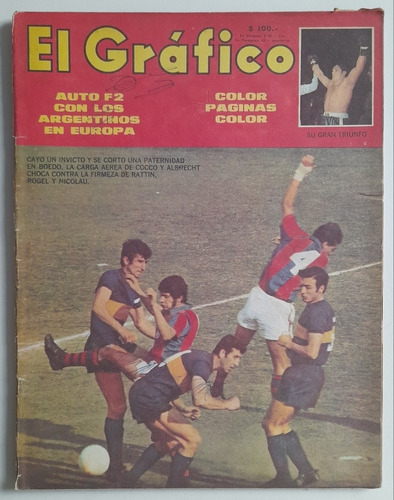 Revista El Grafico 2553 Boca San Lorenzo Ringo Bonavena 1968