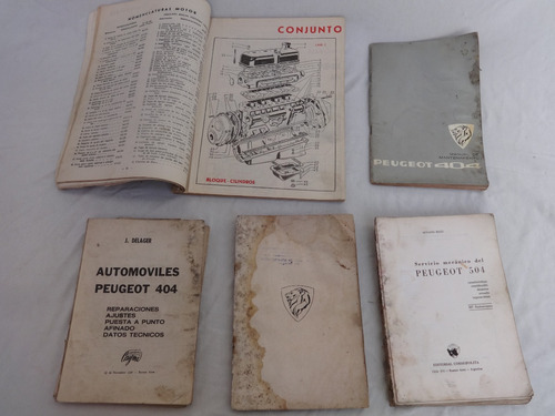 Lote Manual Peugeot 404 504 403 Instruccion Guantera Taller