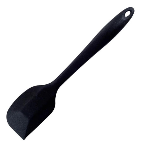 Espátula De Silicone Curva Grande 28cm Preta Reforçada