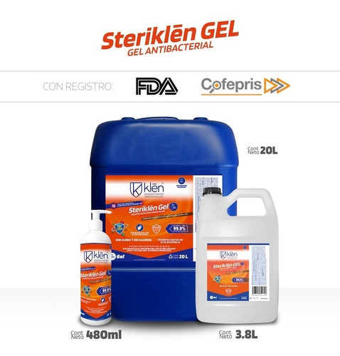 Imagen 4 de 8 de Gel Antibacterial Mayoreo 20 Litros. Desinfectante De Manos.