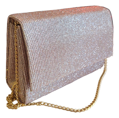 Bolsa Anluv Transversal Rose Gold Nude Correia De Ombro Dourado Desenho Do Tecido Lisa