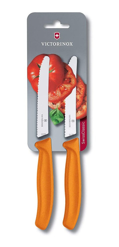 Cuchillo Victorinox Frutas Y Verduras 11cm Serrado Inox. X2