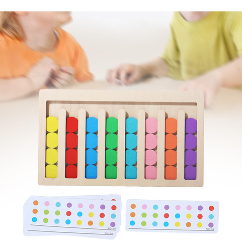 Juguetes De Madera Montessori, Juguetes A Juego 8 Colores