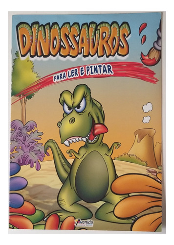 Revista Dinossauros Para Ler E Pintar Infantil S1