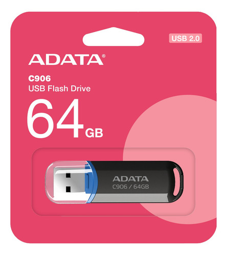 Memoria Adata Usb Flash C906 Classic 64 Gb 2.0 Ac906-64g-rbk