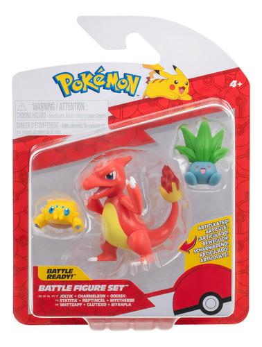 Pokemon Battle Figure Set Joltik + Charmeleon + Oddish