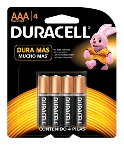 Pila Alcalina Aaa 4 Unidades Duracell - Mosca