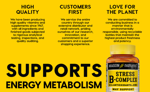 Stress B-complex With Antioxidants + Zinc Mason 60 Tabletas