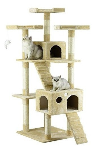 Go Pet Club 72 '' Muebles Altos Beige Cat Tree