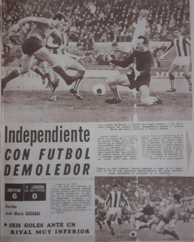 Goles 992 Bonavena,independiente 6 Central Córdoba Sde 0 (Usado)