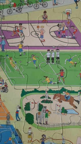 Imagen 6 de 10 de Rompecabezas Piso Puzzle Olimpiadas 70 Piezas Infantil Niños