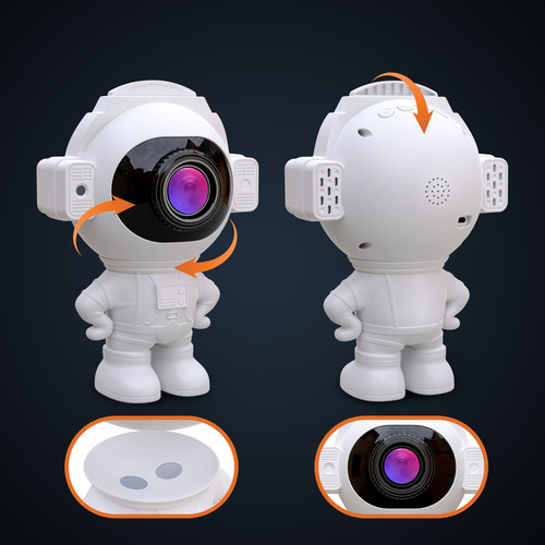 Lámpara Led Astronauta Proyector De Galaxia Estrella Regalo
