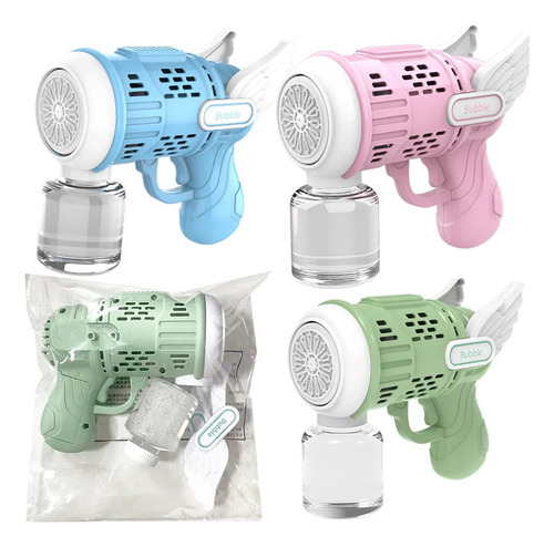 Pistola De Burbujas Automática Recargable Niños Azul