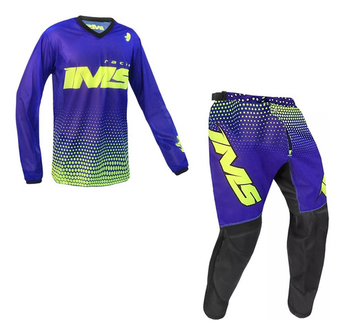 Conjunto Calça + Camisa Ims Mx Preta Para Motocross Trilha