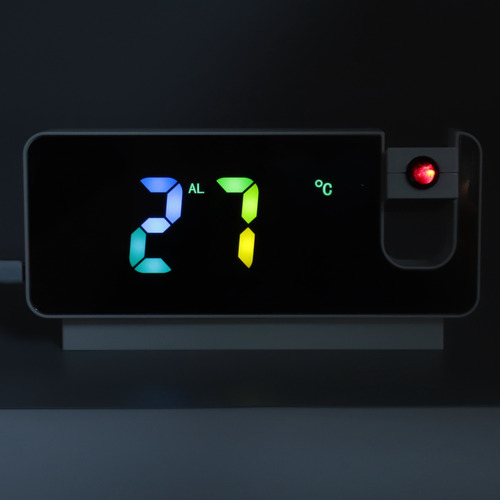 Reloj Despertador De Proyección, Brillo Ajustable, Número Co