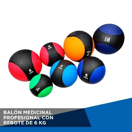 Balón Medicinal Profesional Con Rebote 6 Kg