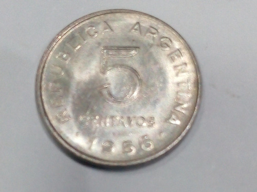 Moneda 5 Centavos Año 1956