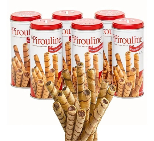 Barquillos Pirouline Rellenos Chocolate 92g X 6 