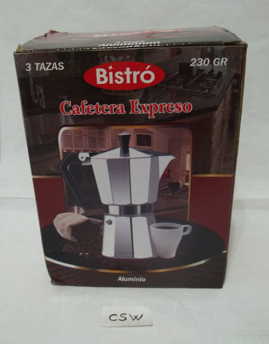 Imagen 5 de 5 de Cafetera Greca Expreso 3 Tazas Aluminio Hogar Cocina