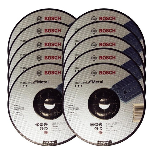 Disco De Desbaste Metal 7 Pol Standard Kit 10 Peças Bosch