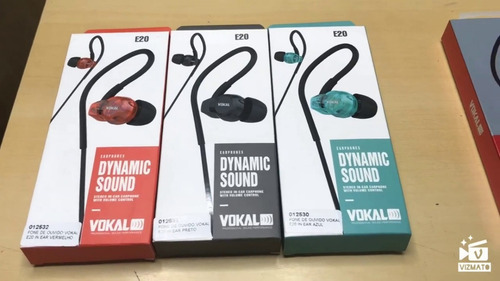 Fone De Ouvido In-ear Vokal E40 Vermelho