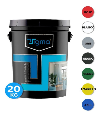 Membrana Liquida 20 Kg Impermeable En Pasta Techo Pintura Pared Terraza Antihongos Secado Rapido Premium Color Sin Olor