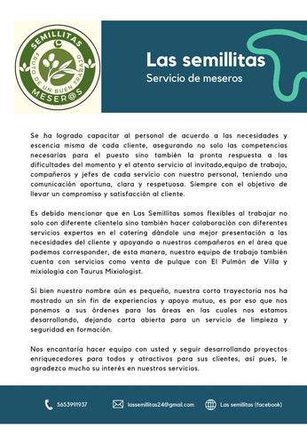 Meseros Para Eventos.